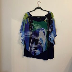 I.N Studio Women, sz 2x multi colored blouse